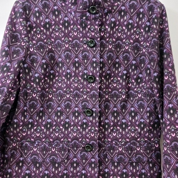 Charter Club Women's Jacket Multi Color Purple with pink. Large - Picture 4 of 11